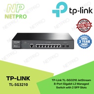 TP-Link TL-SG3210 JetStream 8-Port Gigabit L2 Managed Switch with 2 SFP Slots