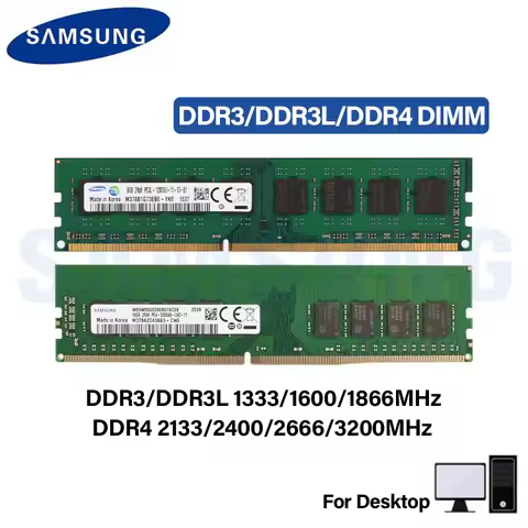 SAMSUNG Memoria Ram 4GB 8GB 16GB DDR3 1066 1333 1600 1866MHz DDR4 2133 2400 2666 3200MHz High Perfor