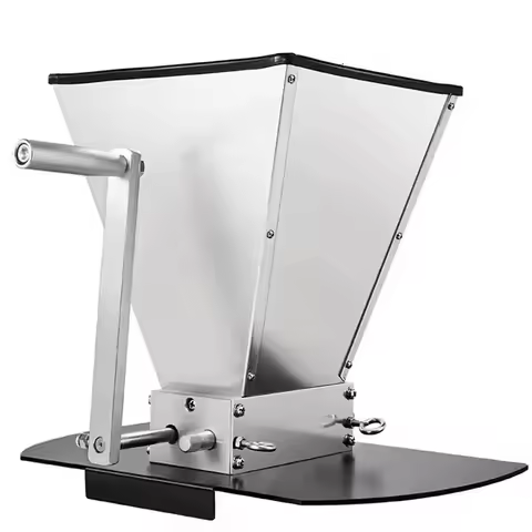 Malt Mill Brewery Double Roller Mill, Best Malt Grinder for Home Brewing, Stainless Steel Barley Cru