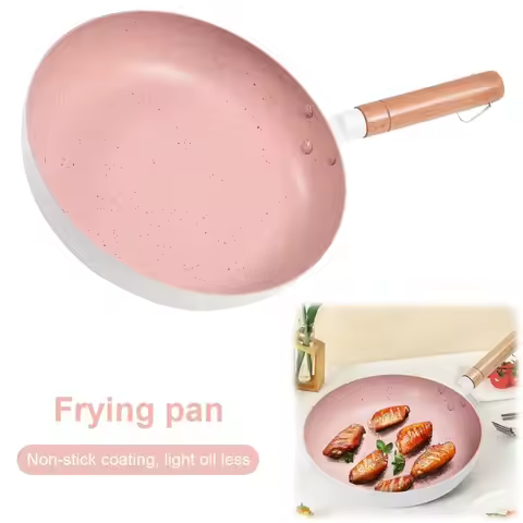 Durable 20/24cm Frying Pan Non Stick Ceramic Coating Egg Pan Milk Pot Kitchen Cookware Japanese Snow