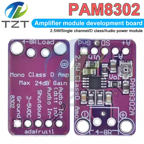 TZT 1/3PCS PAM8302A CJMCU-832 PAM8302 2.5W single channel Class D Audio power amplifier module devel