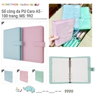 KLONG - Leather notebook 7 colors to choose from - PU leather with CARO / DOT / LINED / PLANNER size