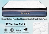 [PRE ORDER 25 DAYS] Aquilo Mattress Tilam 12 inch Bonnel Spring with Anti Static Fabric (King/Queen)