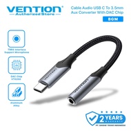 Vention BGM USB Type C to 3.5mm Jack Adapter Converter USB-C to Aux Audio