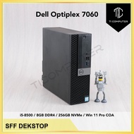 Dell Optiplex 7060 SFF Intel i5-8500 8GB RAM 256GB NVMe SSD Win 11 Pro Refurbished Desktop PC