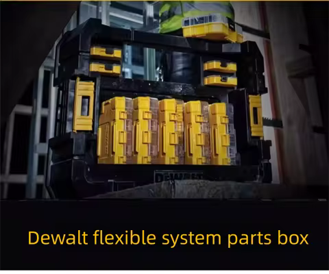DeWalt N542474 Extra Large Parts Box, Stackable Connectable Handy System Toolbox, Transparent Box