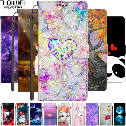 Cartoon Leather Case For Samsung Galaxy S22 S23 Plus Ultra 5G Cover Book Flip Wallet For Galaxy Note