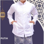 PUTIH Koko Shirt Plain White Long Sleeve Shirt Koko Shirt Ammu model ibrahim Tojiro Anari.store