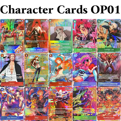 One piece omance Dawn (OP01) Character Proxy Game cards Shanks Nami Roronoa Zoro Monkey.D.Luffy Boa 