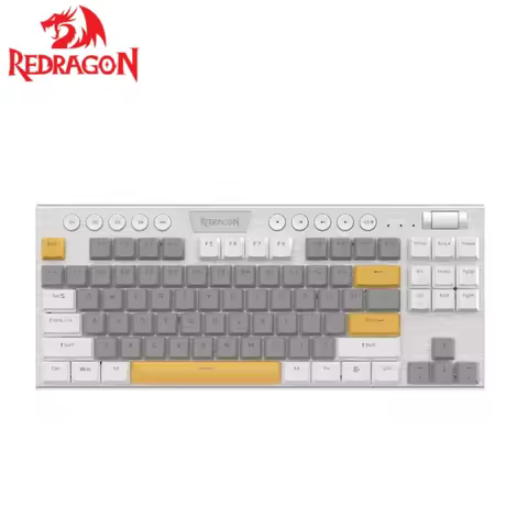 Redragon K622 Ultra Thin Wired Mechanical Keyboard Slim Compact 87 Keys RGB Gaming Keyboard w/Low Pr