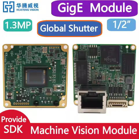Machine Vision Camera 1.3MP 1/2" GigE Industrial Global Shutter Camera Gigabit Ethernet Color Monoch