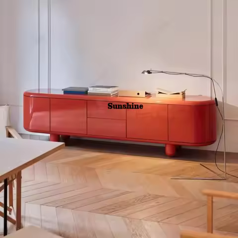 Light luxury lacquered TV cabinet modern decorative cabinet sideboard