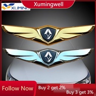 Xuming Car Front Hood Ornaments Bonnet Metal Decoration Logo Angel Wings Stickers for Renault KWID Sandero Duster Captur Logan Master Clio Captur Megane Arkana Kadjar Accessories