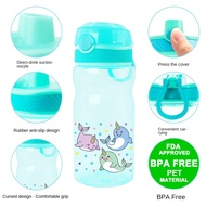 [2-pack] Children's Flip Top Direct Drinking Water Bottle 15oz/440ml Children's Water Bottle Sports 