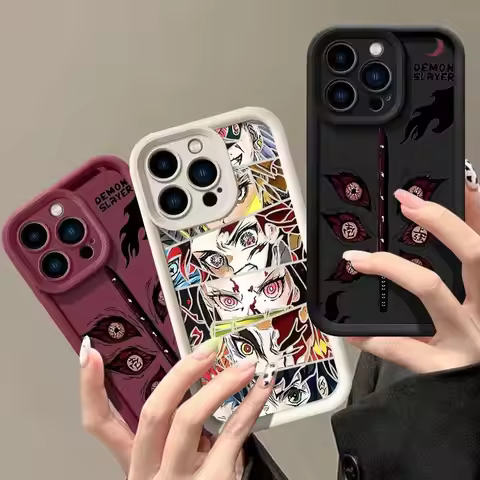 Anime Demon Slayer Eyes Phone Case For Xiaomi Redmi Note 14 13 12 Pro Plus 12S 11T 11S 11 Pro 14C 13
