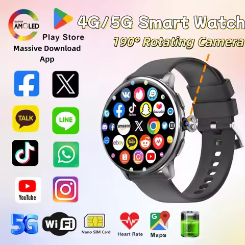 H88 Lady Smart Watch 4G/5G SIM Card 1.65''AMOLED 480*480 950mAh Video Call WIFI GPS Women Men Dual S