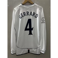 2002 ENG-LAN Long sleeve BECKHAM OWEN GERRARD Top Quality Home Retro Football Jersey custom T-shirt