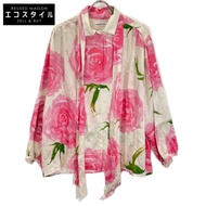 Balenciaga 2020 年 625516 粉紅色花卉絲帶圍巾襯衫 34 碼 [二手]