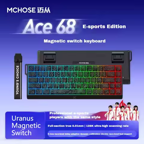 MCHOSE ACE68 ACE60Pro Magnetic Switch Keyboard Wired Mechanical Keyboard Gaming Keyboard 8000Hz SOCD
