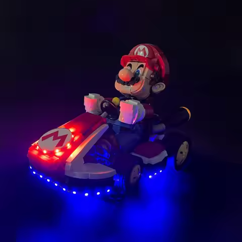 LED Light Kit For 72037 Mario & Standard Kart Building Blocks Decorative Lamp Remote Control (Not In