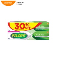 POLIDENT Denture Adhesive 12 Hour Strong Hold Freshmint Paste 60gX2