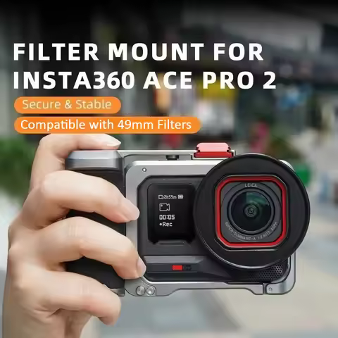 49mm Filter Holder Mount Adapter Ring for Insta360 Ace Pro 2 Photography Lens Filter Clip Frame Acce