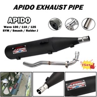 Apido Pipe Wave 100 Mufer 1 Set V4 ForHonda Wave 100/110/125 Chicken Pipe Motorcycle raider