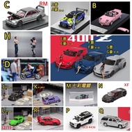 1/64tm 400Z MX5 RM 190E M4 Rossi GCD Sequoia F8 Star RWB Doll Police Motorcycle
