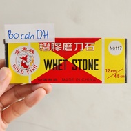 NATURAL STONE WITH GOLDFISH CAP KNIFE SHARPENING STONE/ SCOURING STONE/ GENUINE NATURAL STONE SHARPE