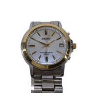 SEIKO mens watches solar wrist watch analogues stainless GLD SLV 7B52-0AF0 Direct from Japan Secondh