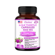 Milk thistle capsule supplement supports healthy liver function supports detoxification and cleansin