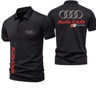 Audi | Audi Stylish Printed Pattern Audi Mens Summer Casual Breathable Polo Shirt T-shirt Street Fas