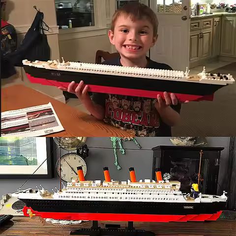 Titanic Rms Cruise Boat Ship City Model Building Kits 3d Blocks Educational Figures Diy Toys Hobbies