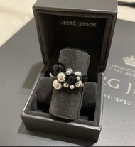 讓藏》Georg Jensen 喬治傑生 黑瑪瑙小葡萄戒指🍇 53碼