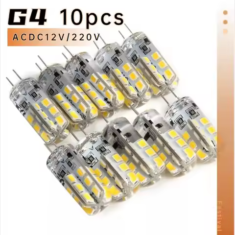 10Pcs G4 Led Bulb 2W 3W 5W 9W 10W 12W 15W AC/DC12V/AC220V 3014SMD Silicone Lamp Warm white/White l 3