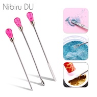 Nibiru Du 3pcs/set Nail Art Tools Stainless Steel Stirring Rod Acrylic Powder Liquid UV Gel Spoon Na