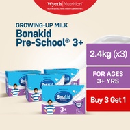 ♞BUY 3 GET 1 BONAKID PRE-SCHOOL 3+ Powdered Milk Drink for Children Over 3 Years Old 2.4kg