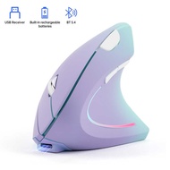 Vertical Wireless Mouse 2.4G Dual Bluetooth 5.4 Type-C Rechargeable Gaming Mice for Laptop Desktop P