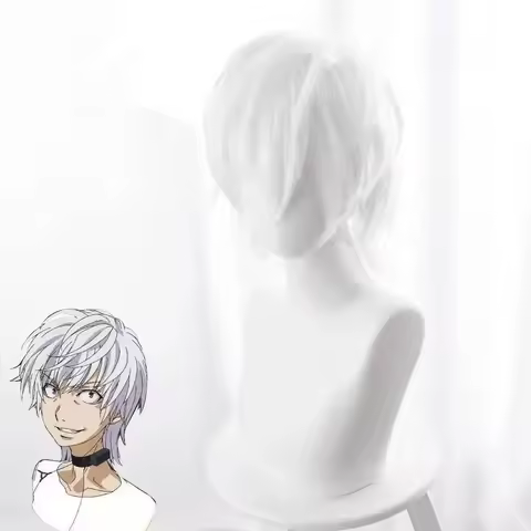 Anime Toaru Majutsu No Index Accelerator Cosplay Wig for Man Boys 30cm Short Straight Wig Heat Resis