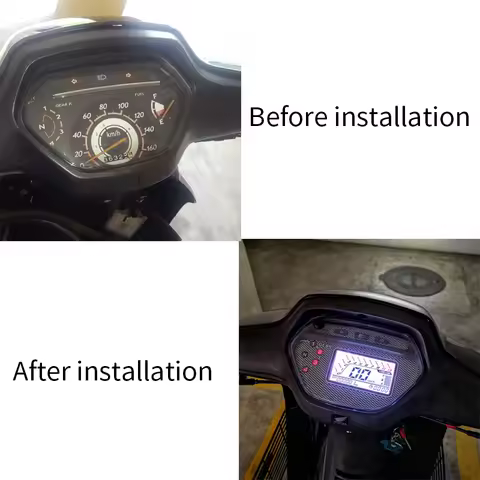 7 Colors Backlight LCD Speedometer Pnp DIGITAL METER Alpha For Honda Wave 100 Old/Ex5 Class/Wave Alp