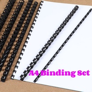 A4 Binding Set (Buku Folio) Binding Paper With Plastic Comb