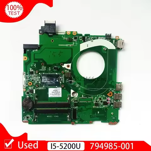 Used 794985-501 794985-001 794985-601 DAY11AMB6E0 I5-5200U CPU For HP 15-V 15-V010NR 15T-K200 NoteBo