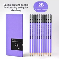 NYONI Sketch Charcoal Pencil Set Sketching Drawing Hexagonal Wooden Barrel Multiple Models H 2H 4H 4