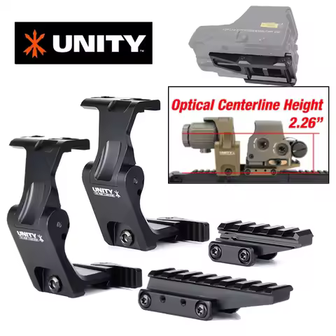 FAST FTC OMNI Magnifier Riser Unity Tactical Mount 2.26 Inch Scope Sight Folding for Eotech G33 G43 