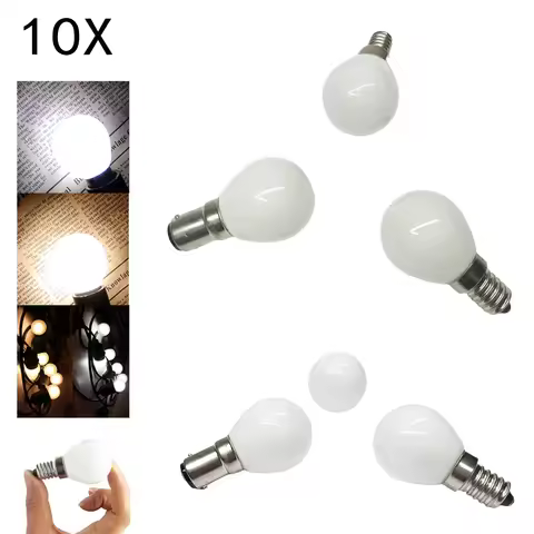 10pcs/lot LED Bulb Lamp E12 E14 B15 2W G35 Lantern Holiday Lighting 85-265v Milky White Cover Home D