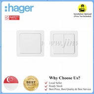 [SG Ready Stock &amp; Local Authorized Seller] High Quality Hager White wall switch 1G/2G 1Way/2Way