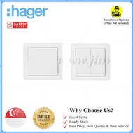 [SG Ready Stock & Local Authorized Seller] High Quality Hager White wall switch 1G/2G 1Way/2Way