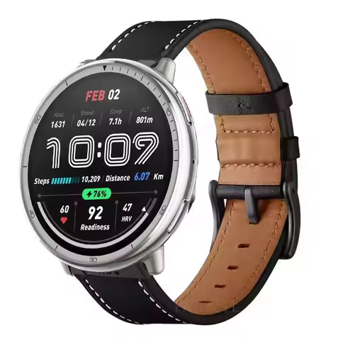 Leather Strap Watchband for Amazfit Active 2 Smart Wriststrap Quick Releas Bracelet for Amazfit Acti