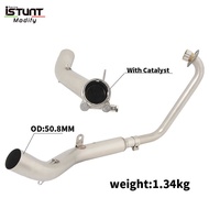 ஐ For Zontes Zt125 U1 G1 Z1 Z2 2021 2022 Motorcycle Exhaust Escape Moto Full System Modified F