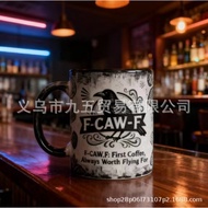 Cross-Border F-CAW-F Coffee Mug Black Crow with Retro Style Artwork Mug